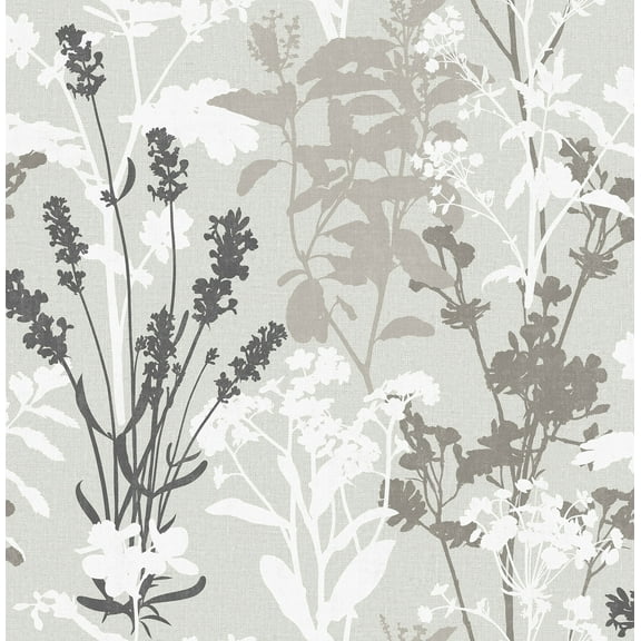 Fine Décor Meadow Grey Wild Flowers Wallpaper