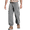 #02Gray, variant on Mens Lightweight Flat Fabric Cargo Jogger Pants Elastic Cuff Ankle Casual Outdoor Trousers Blue M