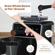 Gevi 10 Cup Drip Coffee Maker With Built-in Burr Grinder Programmable Touch Screen 4 Hour Keep Warm Permanent Filter Home Office