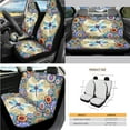 thumbnail image 2 of Yuyamidu Dragonfly Car Seat Covers Full Set Dahlia Steering Wheel Cover Safe Belt Pads Handbrake Cover Cup Holders Garbage Bin Rear View Mirror Cover Center Console Cover, Set of 14, 2 of 7