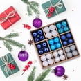 thumbnail image 1 of Decoración navideña, adornos navideños, regalos navideños, juego de 72 colgantes de árbol de Navidad galvanizados, caja de papel kraft, decoración navideña., 1 of 5