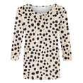 thumbnail image 6 of JTZGDY Boho Floral Tops for Women Plus Size Trendy Fall 3/4 Length Sleeve Crewneck Printed T-Shirts Loose Lightweight Dressy Casual Graphic Tunic Blouse, 6 of 6