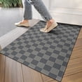 thumbnail image 4 of Dark Gray and Light Gray Checkered Pattern Door Rugs,Washable Non Slip Door Mats Indoor,Decorative Door Mats,Entry Mat Indoor for Entrance,Bedroom,Kitchen,Bathroom,17"x30", 4 of 6