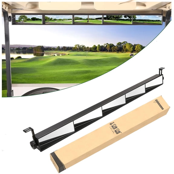 10L0L Universal Golf Cart 5 Panel Mirror for Yamaha EZGO Club Car, Wide Angle Rear View Mirror, Golf Cart Accessories