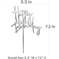 thumbnail image 2 of Adorno para tartas Tisbonsy Happy Birthday, acrílico plateado, 2 of 7