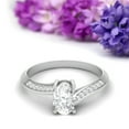 thumbnail image 4 of AVDAN 1.56 Cts Oval Moissanite Diamond 925 Sterling Silver Solitaire Accent Woman Ring, 4 of 7