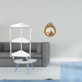 thumbnail image 2 of Mesa de esquina moderna con estante europeo ornamentado y expositor de fotos vintage para espacios pequeños, cocina, baño, sala de estar, regalo de bo, 2 of 8