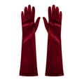 thumbnail image 3 of Roncen Ladies' Fashion Satin Velvet Evening Long Bag Gloves, 3 of 4