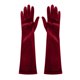 thumbnail image 3 of Guantes de moda para mujer, de satén y terciopelo, para noche, largos, para bolso, mitones de mujer, 3 of 4