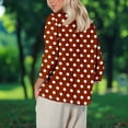 thumbnail image 5 of YUGYXL Womens Polk Dots T Shirts 3/4 Length Sleeve Crew Neck Tunic Tops Fall Clothes Winter Casual Loose Comfy Tops Red XL, 5 of 8