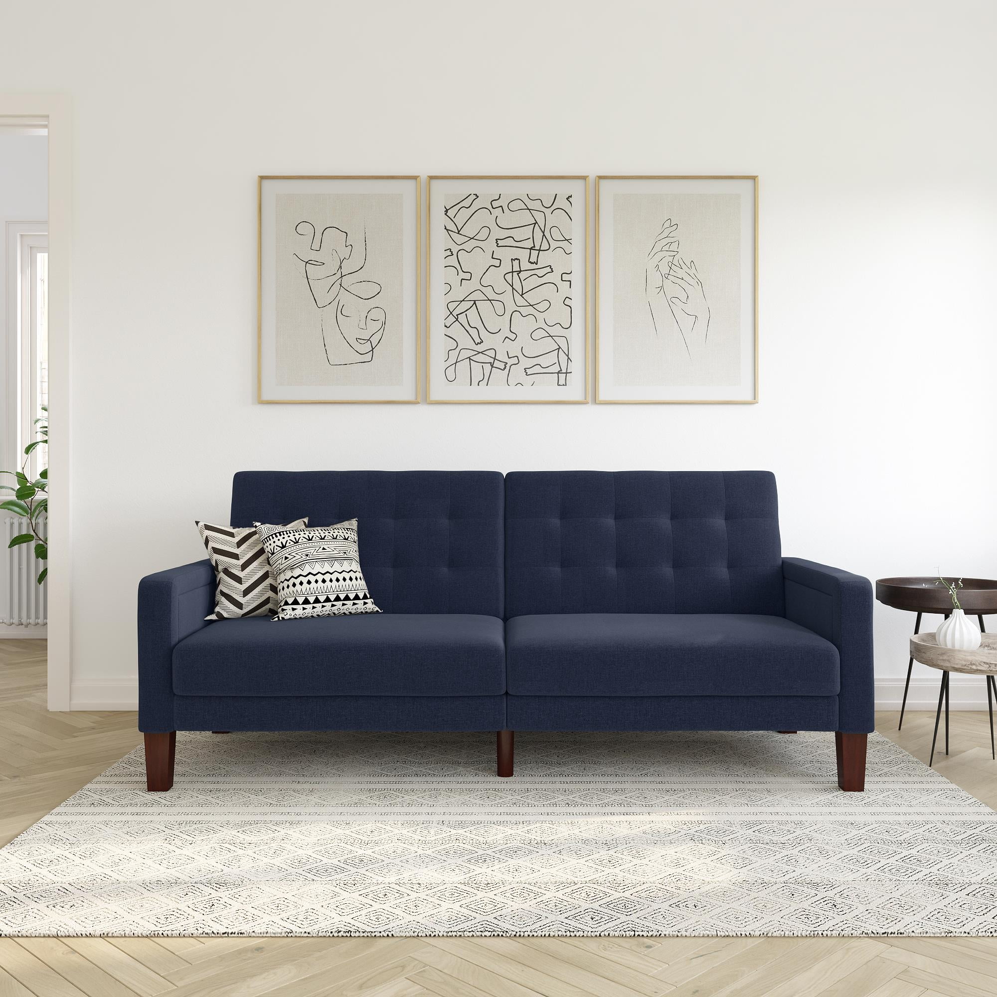 Better homes and gardens porter fabric tufted futon discount