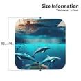 thumbnail image 2 of Pofeuu Hawaiian Ship Dolphin Print Coasters for Drinks, 4Pack PU Leather Coasters, Bar Drink Coasters for Tabletop Protection, Furniture from Damage-Square, 2 of 6