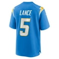 thumbnail image 3 of Men's Trey Lance  Powder Blue Los Angeles Chargers Team Game Jersey 5, 3 of 4