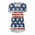 thumbnail image 4 of OAVQHLG3B 4th of July Outfits for Women American Flag T Shirt V Neck Patriotic Shirts Printing Short Sleeve Tops, 4 of 6