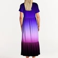 thumbnail image 4 of Plus Size Maxi Dress for Women 2024 Summer Fashion Casual Short Sleeve Crewneck Dress Casual Flowy Tiered Maxi Beach Dress With Pockets Gradient Print Dress Gift for Women on Clearance!, 4 of 7