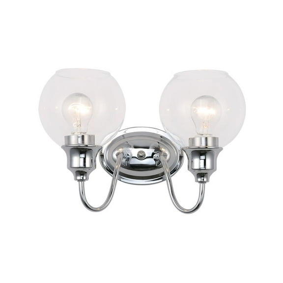 Maxim 1112CLPC Ballord 2-Light Bath Vanity Wall Light, Polished Chrome