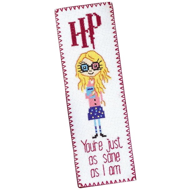 HP Girl Doppelseitige Lesezeichen 14CT 2-Strang-Kreuzstich-Set mit Zählmuster