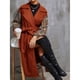 thumbnail image 3 of Abrigo de Mujer de lana Larga ANGGREK con mangas de farol y corbata en la Cintura, 3 of 7