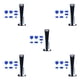 thumbnail image 3 of Cateissary 7 piezas de tapas de tapón de polvo para consola de juegos de repuesto para 5 azul Type2 NO2, 3 of 6