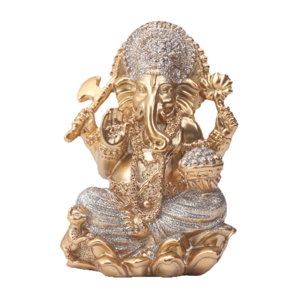 Estatua del Señor Ganesha, artesanía de resina, estatua decorativa coleccionable de dios , figura para sala de estar, decoración del hogar,