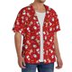 thumbnail image 2 of Fotbe Christmas Santa Cartoon Snowman A Camisa Estampada de Manga Corta para Hombre, Casual de Verano, Estilo Playero, Sin Arrugas-Medium, 2 of 5