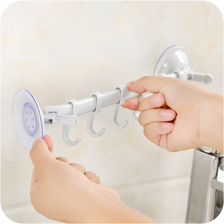 Bath towel rack with suction online cups