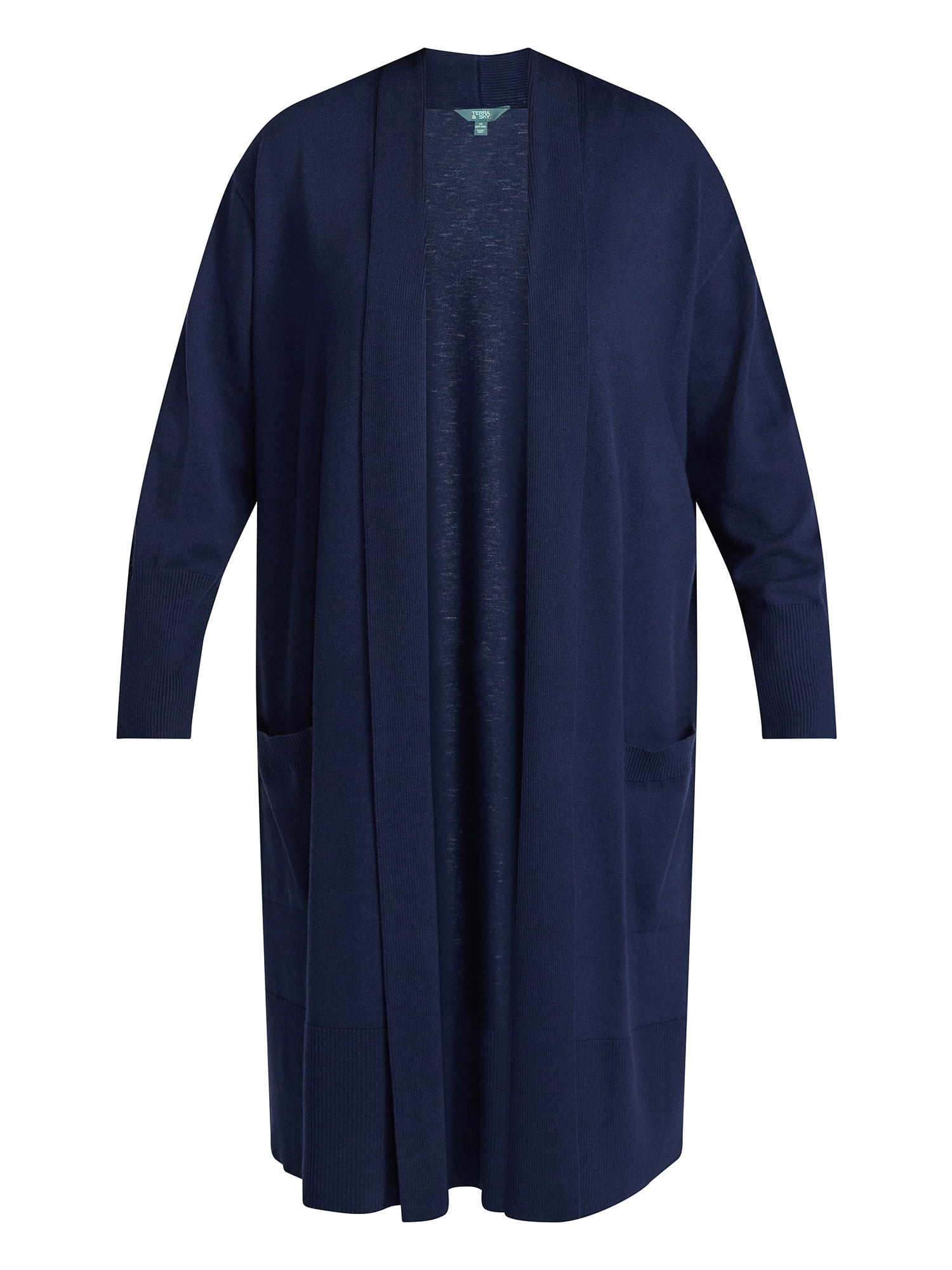 Terra & Sky Women's Plus Size Core Duster Cardigan, Sizes 0X-4X