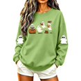 thumbnail image 4 of Meichang Halloween Sweatshirt for Women Ghost Graphic Sweatshirts Oversized Long Sleeve Crew Neck Pullover Casual Sweatshirt, 4 of 6