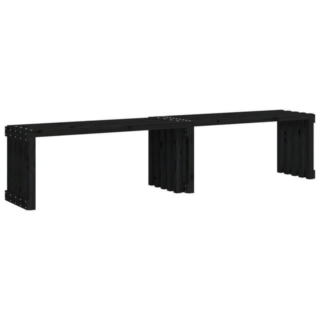 vidaXL Patio Bench Extendable Garden Bench Outdoor Seating Solid Wood Pine
