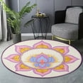 thumbnail image 6 of Round Area Rug, Mandala1 Non-Slip Floor Mat, Soft Washable Carpet for Living Room Bedroom Decor 24 Inch, 6 of 6