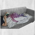 thumbnail image 6 of Turtle Soft Flannel Fleece Throw Blanket, Totem Animal Motifs Vortex Circle and Triangle Shapes on the Shell, Cozy Plush for Indoor and Outdoor Use, 50" x 70", Multicolor, by Ambesonne, 6 of 6