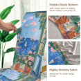 thumbnail image 5 of Yayeee 4 Pack Dining Chair Covers Stretch Parson Chairs Slipcovers Seat Protector, Sea Window, 5 of 6