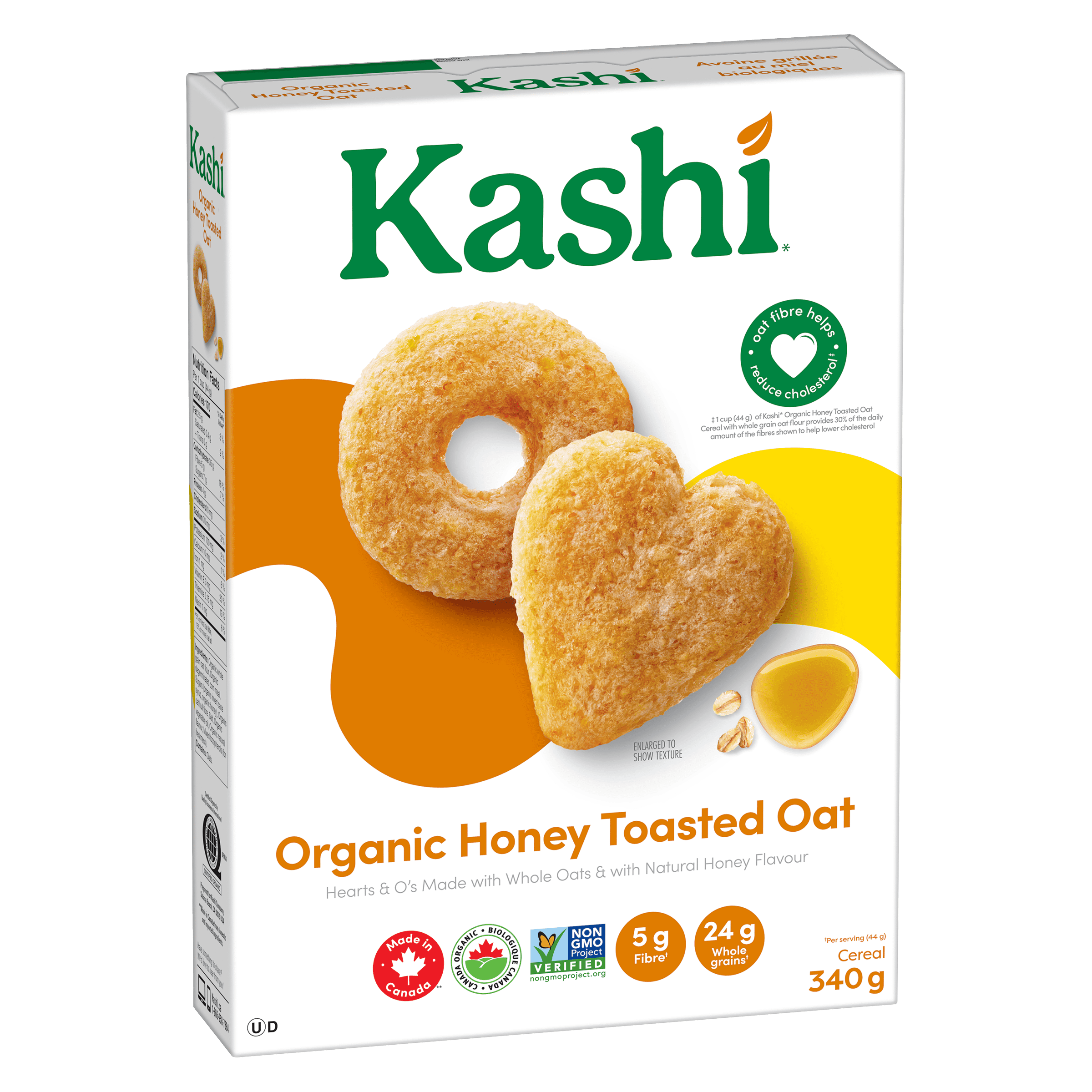 Kashi® Organic Honey Toasted Oat Cereal 300g- Ready to Eat Cereal, Kashi® Organic Honey Toasted Oat Cereal 300g