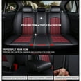 thumbnail image 7 of Maidao Car Seat Covers Leather Set Universal for toyota for Avalon 2000-Present 5 Seats Front Rear Seat Protector Full Set, Waterproof Cushion Black, 7 of 7
