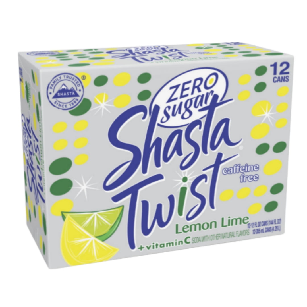 Shasta Zero Sugar Twist Soda - 24 Cans