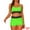 Green, variant on 2 Pieces Contrast Color Bikini Sets Scoop Suit
 L Aquamarine Green