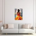 thumbnail image 3 of ZHONGYUTONG African American Canvas Wall Art Black Woman with Butterfly Painting Prints Abstract Colorful Artwork for Girls Bedroom Framed (16.00" x 24.00"), 3 of 6