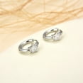 thumbnail image 4 of Cubic Zirconia Hoop Earrings for Women, Heart Star Square Teardrop Triangle Rectangle Horse Eye Round CZ Stainless Steel Huggie earrings, 4 of 7