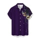 thumbnail image 5 of Mens Casual Botón Arriba Camisas Manga Corta Carnaval Festival Impresa Camisa, Cuello Cubano Estilo de la Ropa de la Playa de Verano Top, 5 of 6