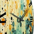 thumbnail image 5 of Designart "Nostalgic Remix II" Abstract Collages Oversized Wall Clock, 5 of 5