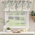 thumbnail image 3 of Green Brown Botanical Valances for Windows, Farmhouse Eucalyptus Leaves Rustic Light Filtering Kitchen Curtains, Rod Pocket Window Valance Curtains for Living Room Bedroom, 42" W x 18" L, 2 Panels, 3 of 9