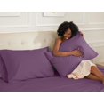 thumbnail image 3 of Juego de fundas de almohada con diseño de girasol, 100% algodón, tamaño queen, color morado, x2, 3 of 9