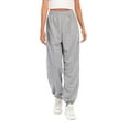 thumbnail image 1 of Pantalones deportivos con cintura elástica para mujer, pantalón largo deportivo, Color sólido S, 1 of 1