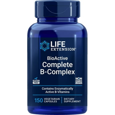 Life Extension BioActive Complete B-Complex, 150 Vegetarian Capsules