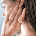 thumbnail image 3 of 14K Gold Plated Adjustable Created Opal Rings | Stacking Rings | Gold Rings for Women（Gold）, 3 of 4