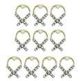 thumbnail image 3 of dianhelloya Nail Art Supplies 10Pcs Nail Art Jewelries 3D Bow Shape Rhinestones Sparkling Faux Pearls Nail Charms Decoration for Nail Salon (E), 3 of 8