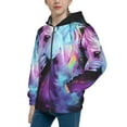 thumbnail image 2 of Kdxio Rainbow Spotted White Horse Pattern Kids Boys Girls Zip Up Hoodie 3D Printed Hooded Sweatshirt Hoody Coat with Pocket 7-12 Y-Small, 2 of 6
