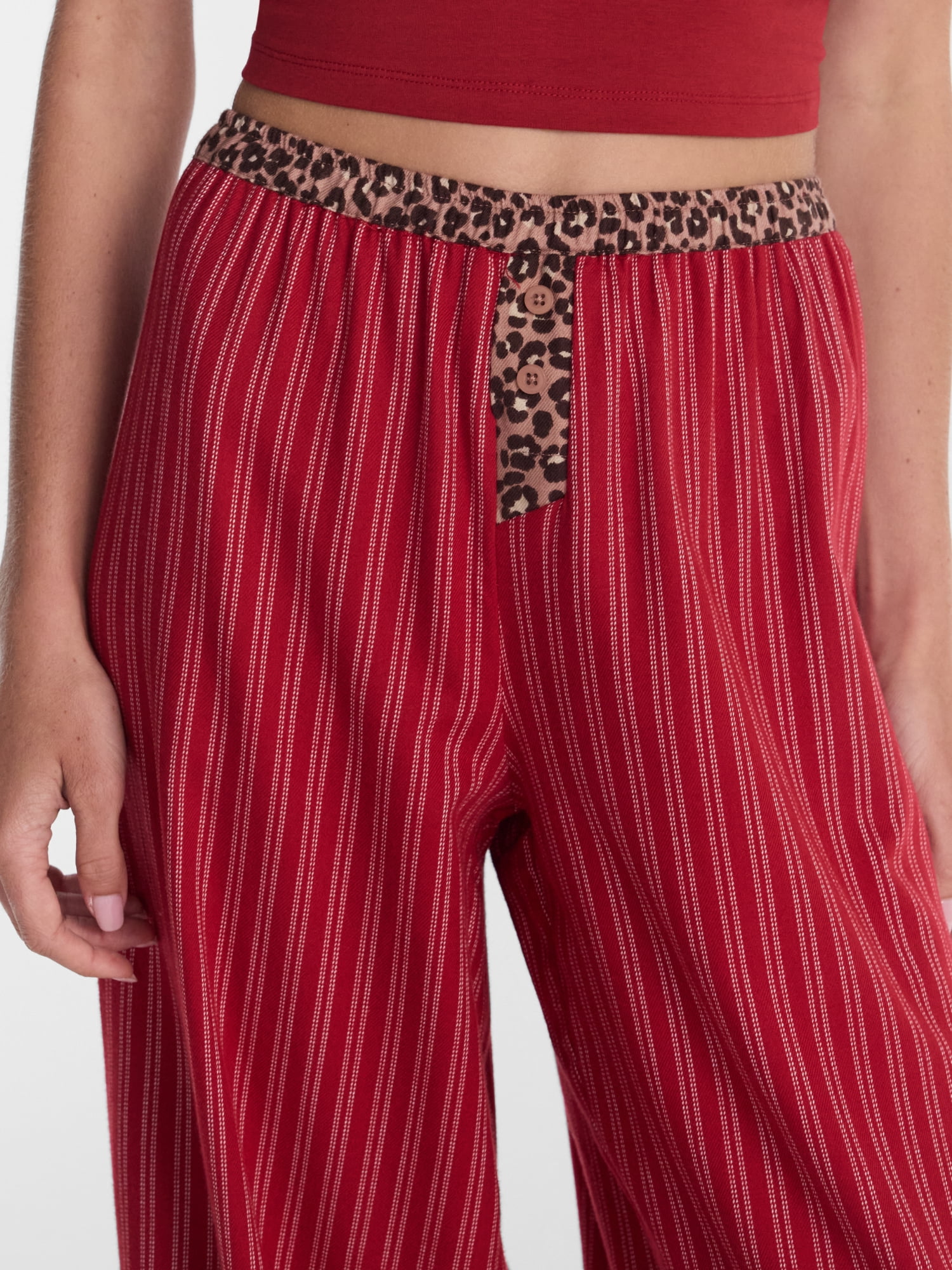 No Boundaries Print Boxer Sleep Pants, 31" Inseam, Women's XS-XXL