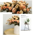 thumbnail image 3 of tredstone 11 Head Simulation Flowers Bouquet artificial Ornament Faux Carnation Home Wedding Decor Table Set, Champagne, 3 of 7