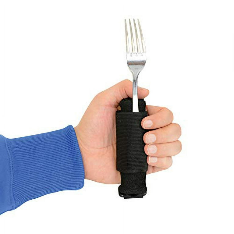 Sammons Preston Universal Holder Strap for Elderly, Hand Cuff with Pocket  for Holding Cutlery, Pens, Toothbrushes, & Daily Living Tools, Adjustable